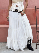 Miriah Maxi Skirt White Low Impact