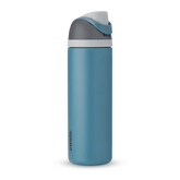Owala FreeSip Insulated Stainless Steel Water Bottle with Straw for Sports and Travel. BPA-Free. 24-oz. Grey/Blue