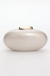 Nialah Oval Clutch Pearl