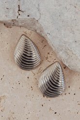 Jacinta Shell Earrings Dark Silver