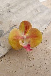 Orchid Hair Pin Peach