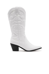 ShirtJersey Clayton Cowboy Boot White Faux Suede