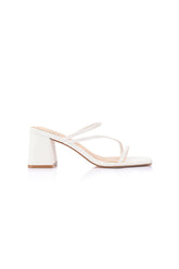 ShirtJersey Stanford Block Heel Mules White