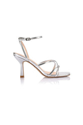 ShirtJersey Penelope Strappy Sandals Silver Metallic