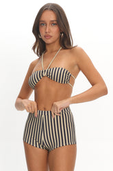 ShirtJersey Bloom Booty Short Beige Stripe