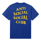 Anti Social Social Club Mind Games Royal Blue Yellow Tee