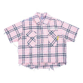 Awful Lot of Cough Syrup Distressed Pink Flannel