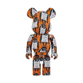 Bearbrick Banksy Monkey Sign Orange 1000%