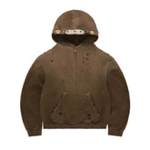 Bravest Brown Sapphire Zip Up Hoodie