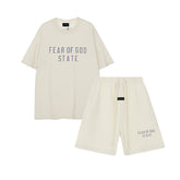 FW24 STATE T-Shirt / Shorts / Set - Milky White