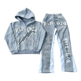 Floor 914 All Star Sweatsuit Hoodie & Sweatpants Heather Grey