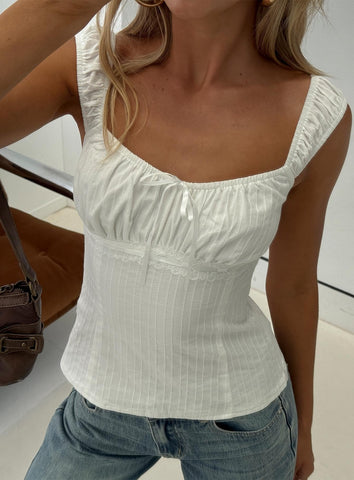 Garconne Textured Top White