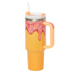 Ice Cream Custom Stanley Quencher 40oz Stainless Steel Tumbler