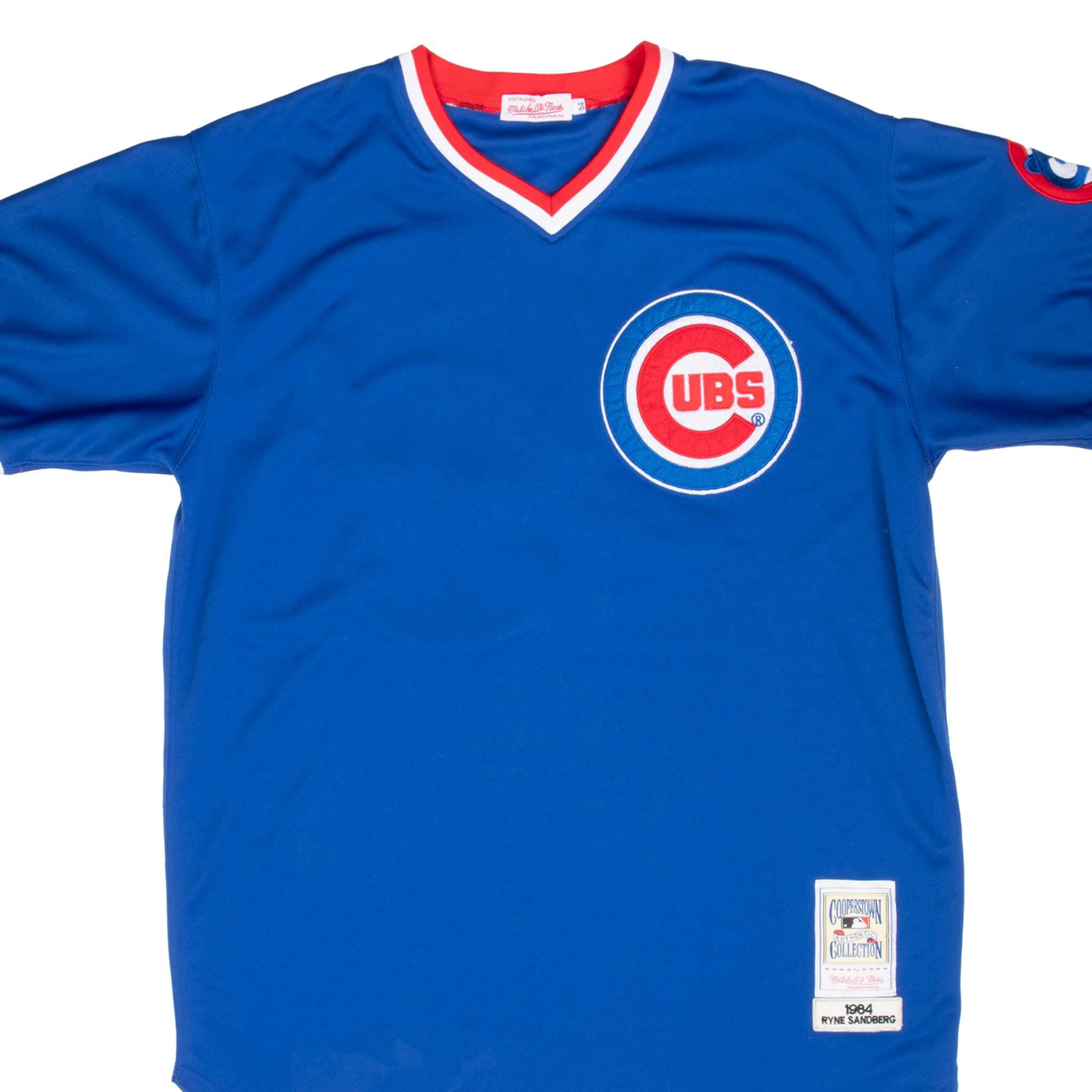 VINTAGE MLB CHICAGO CUBS SANDBERG #23 MITCHELL & NESS JERSEY 1984 SIZE 54
