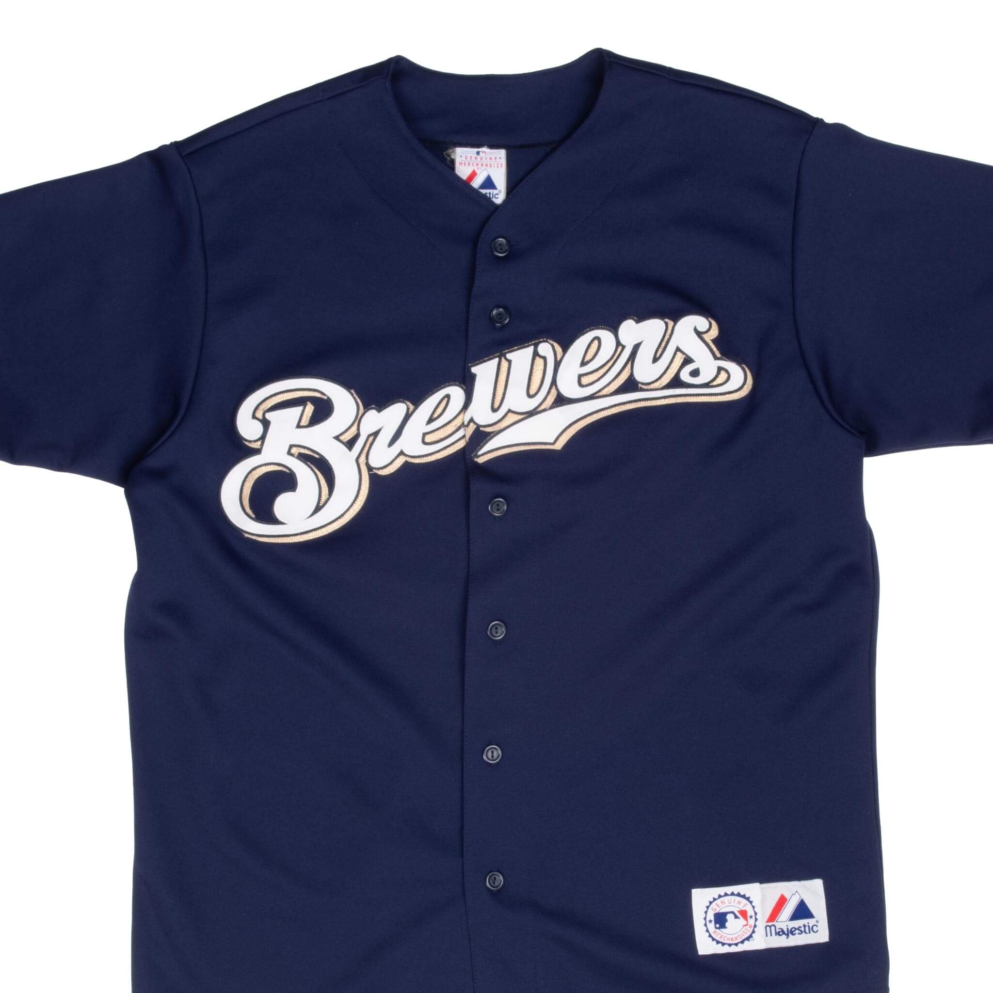 VINTAGE MLB MILWAUKEE BREWERS RYAN BRAUN #8 MAJESTIC JERSEY 2000S LARGE MADE USA