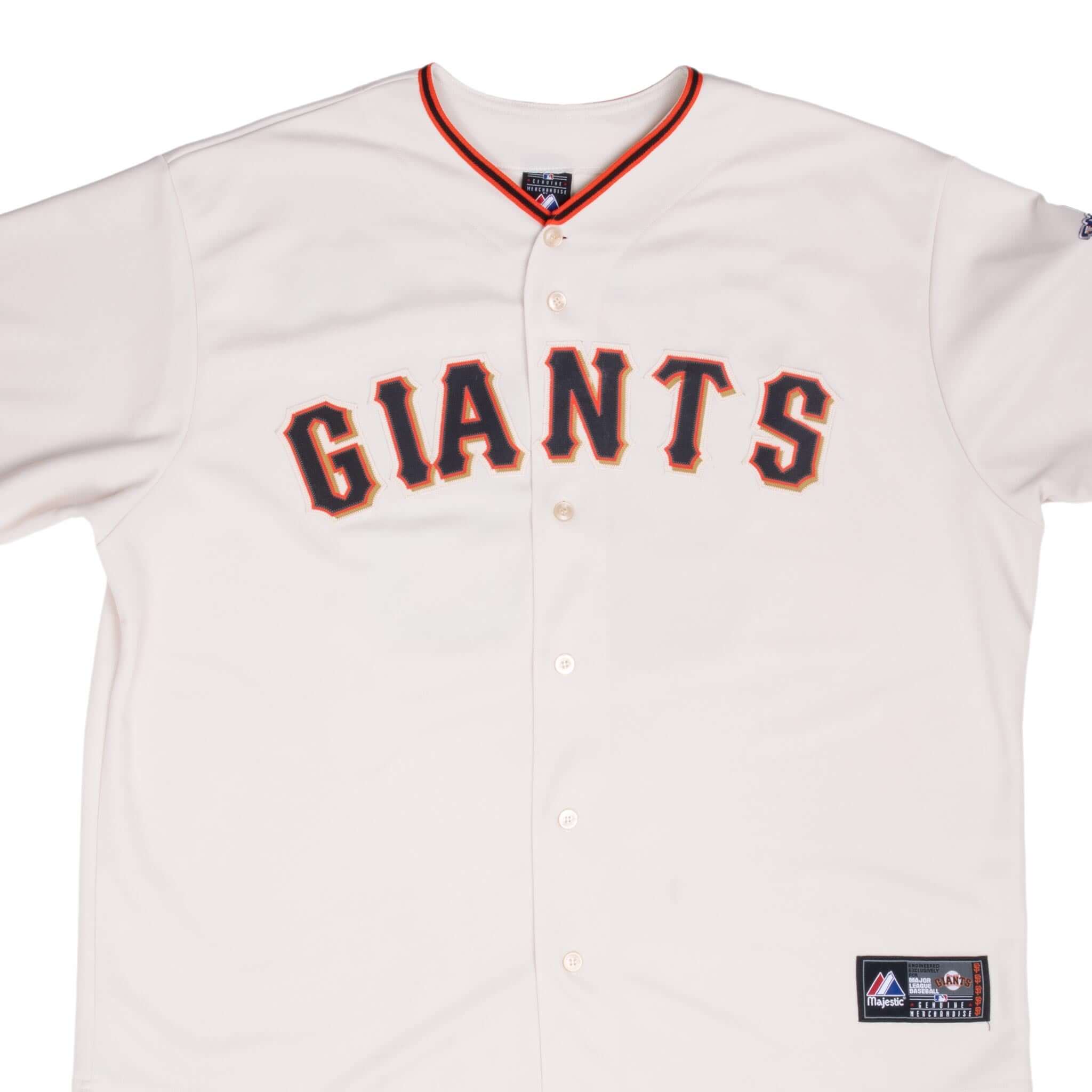 VINTAGE MLB SAN FRANCISCO GIANTS WORLD SERIES 2010 MAJESTIC JERSEY 2XL MADE IN USA