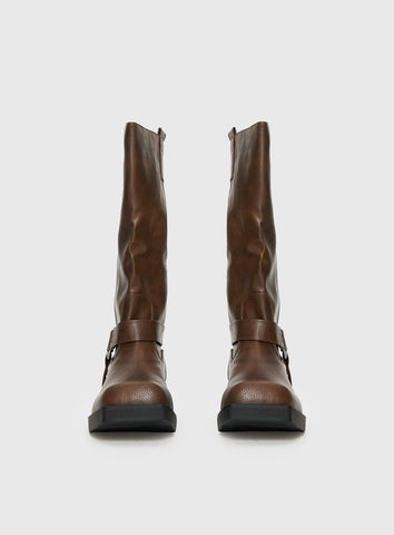 Wrecked Western Boots Brown