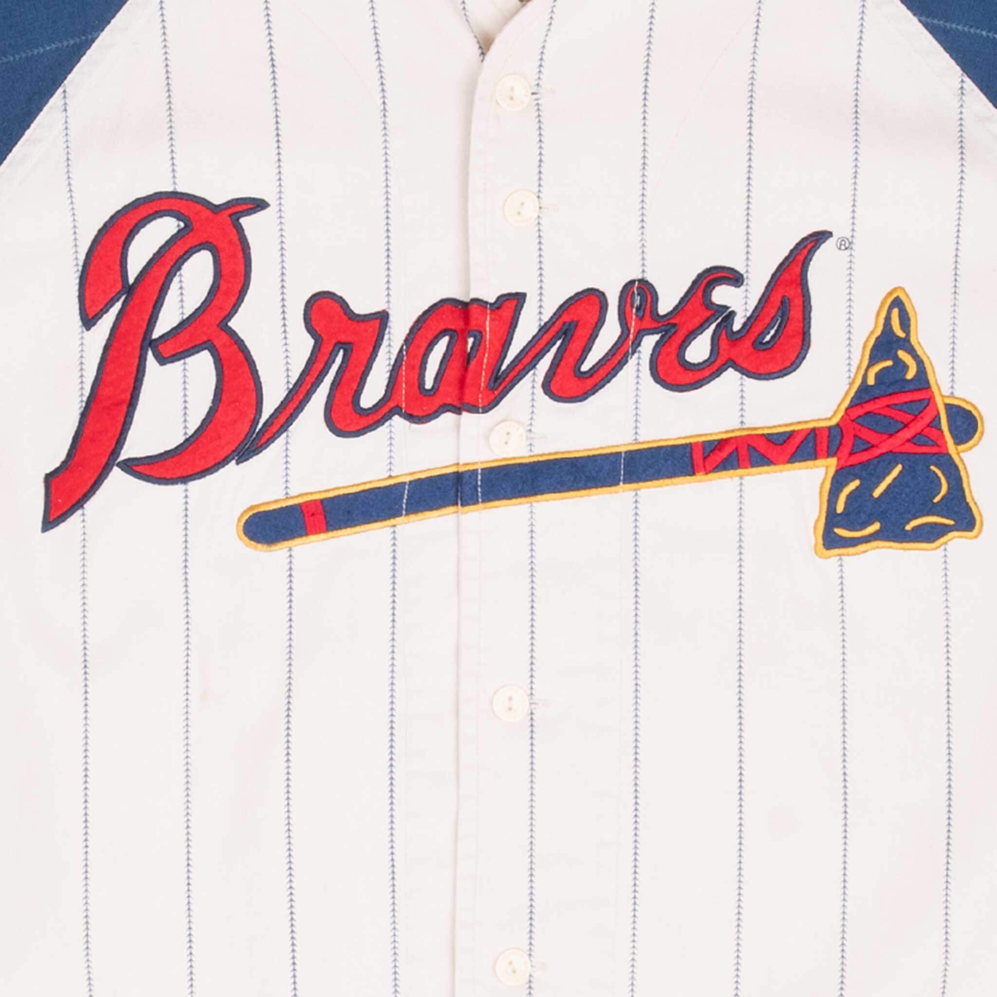 VINTAGE MLB ATLANTA BRAVES COOPERSTOWN COLLECTION JERSEY 1990S LARGE