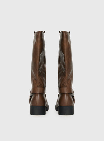 Wrecked Western Boots Brown