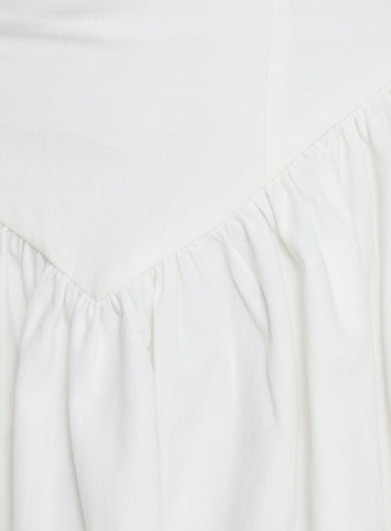 Esatora Halter Flare Mini Dress White