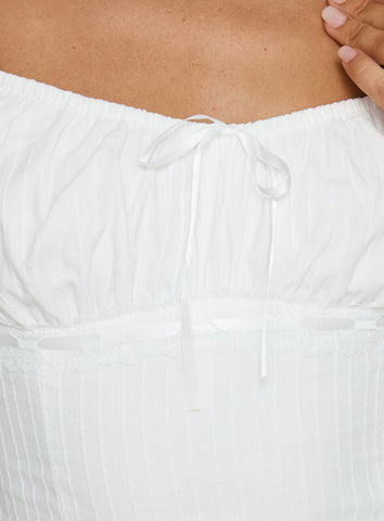 Garconne Textured Top White