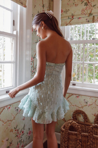 Cece Embellished Bandeau Dress Sage