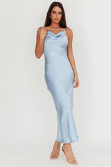 Noreen Cut-Out Back Maxi Dress Blue
