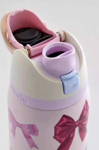 Owala Girlhood 32oz Free Sip Limited Edition UO Exclusive Multicolor Pink Bows