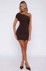 You Get The Picture Mini Dress Chocolate