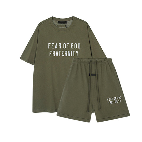 FW24 FRATERNITY T-Shirt / Shorts / Set - Turquoise