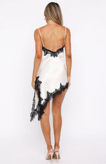 Behind The Light Lace Mini Dress Cream