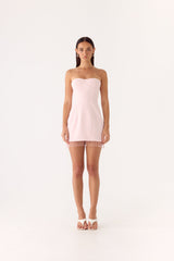 Arista Strapless Mini Dress - Pink