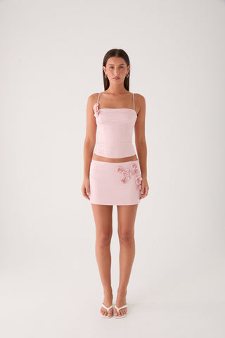 Ayella Low Rise Mini Skirt - Pink