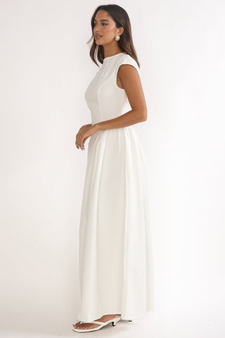 Lynnie Cap Sleeve Maxi Dress Cream