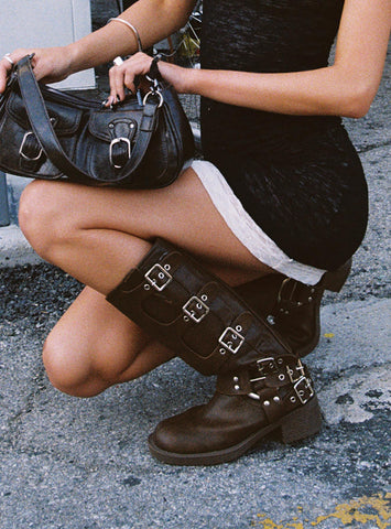 Buckle Down Boots Brown