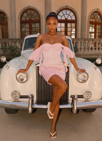 Bex Strapless Mini Dress - Pink