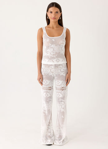 Bosten Low Rise Pants - White