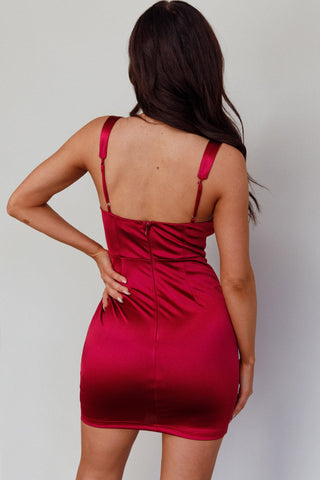 Whimsy Pleated Bust Mini Dress Fuchsia