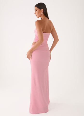 Carella Strapless Maxi Dress - Pink