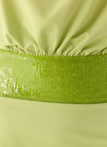 Carlie Halter Mini Dress - Lime