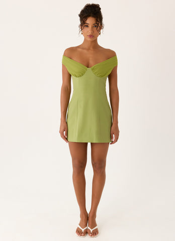 Caterina Mini Dress - Fern Green