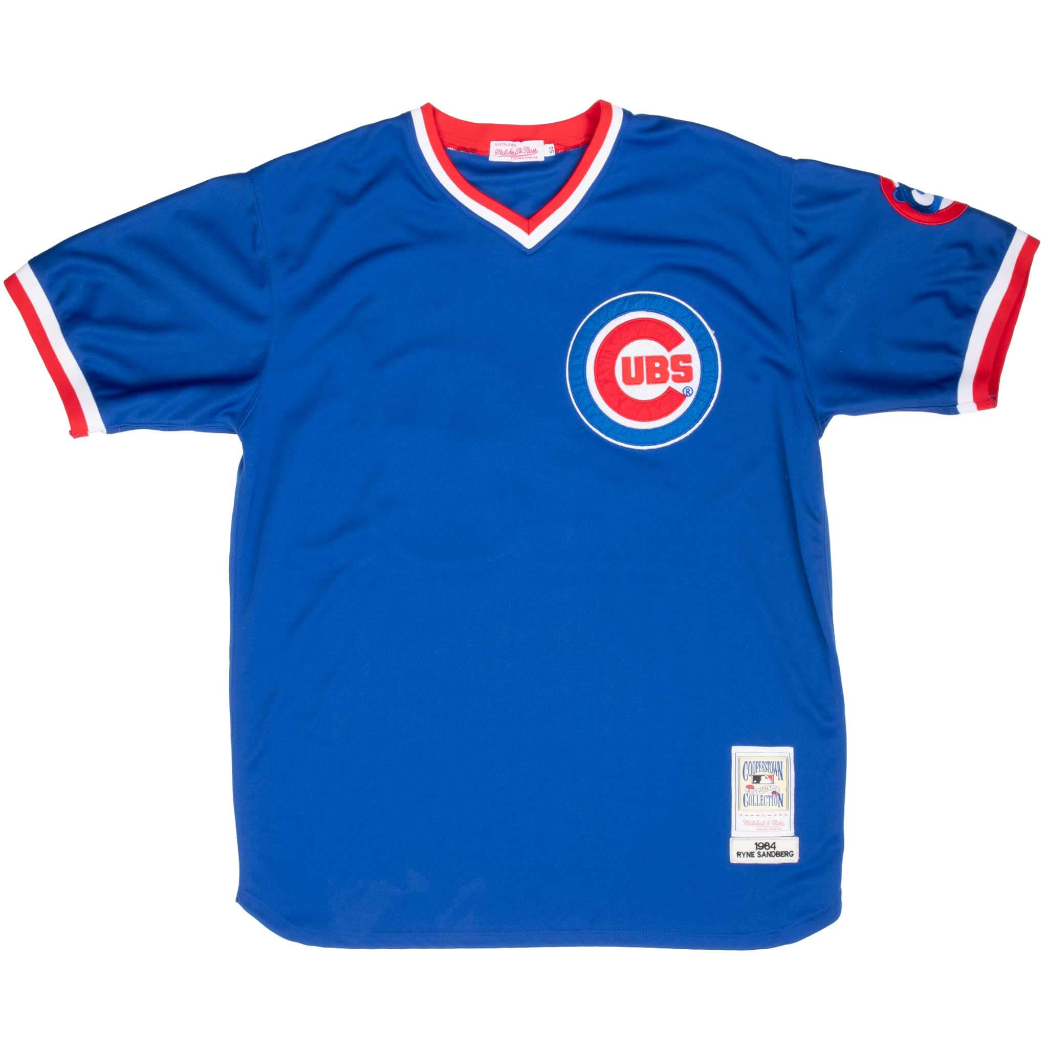 VINTAGE MLB CHICAGO CUBS SANDBERG #23 MITCHELL & NESS JERSEY 1984 SIZE 54