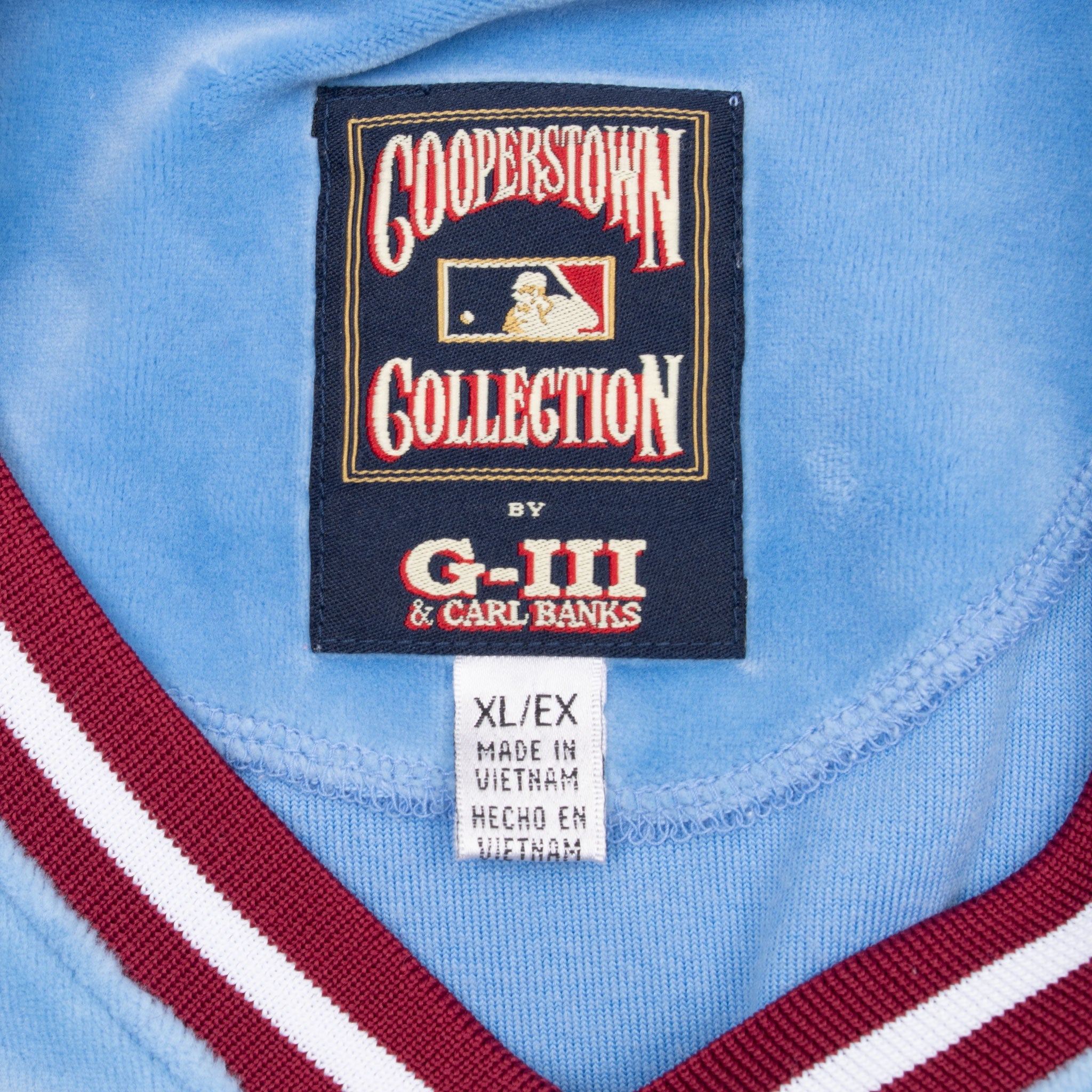 VINTAGE MLB PHILADELPHIA PHILLIES 1980 WORLD CHAMPION COLLECTION JERSEY 1990S XL