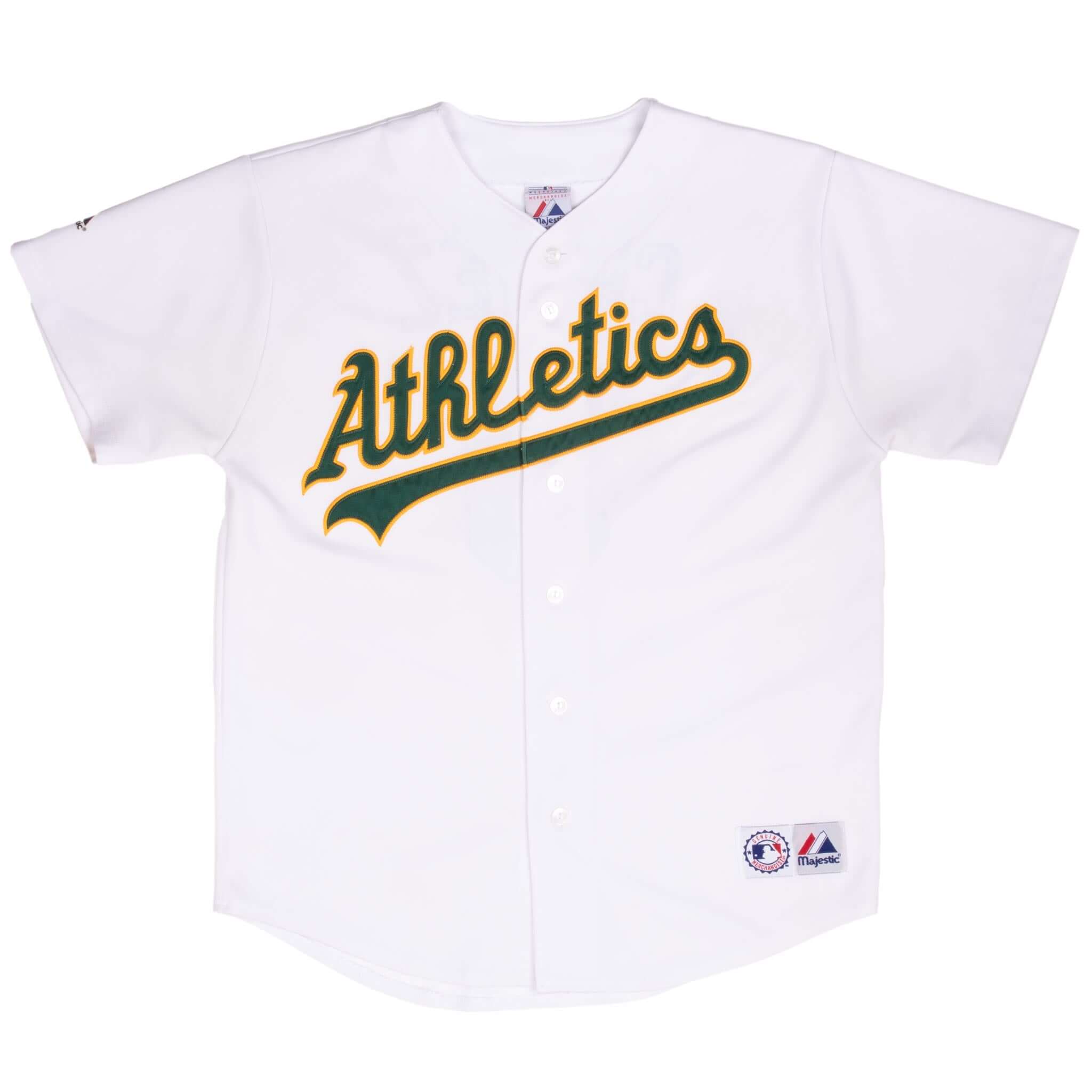VINTAGE MLB OAKLAND ATHLETICS ERIC CHAVEZ #2 MAJESTIC JERSEY 2000S LARGE