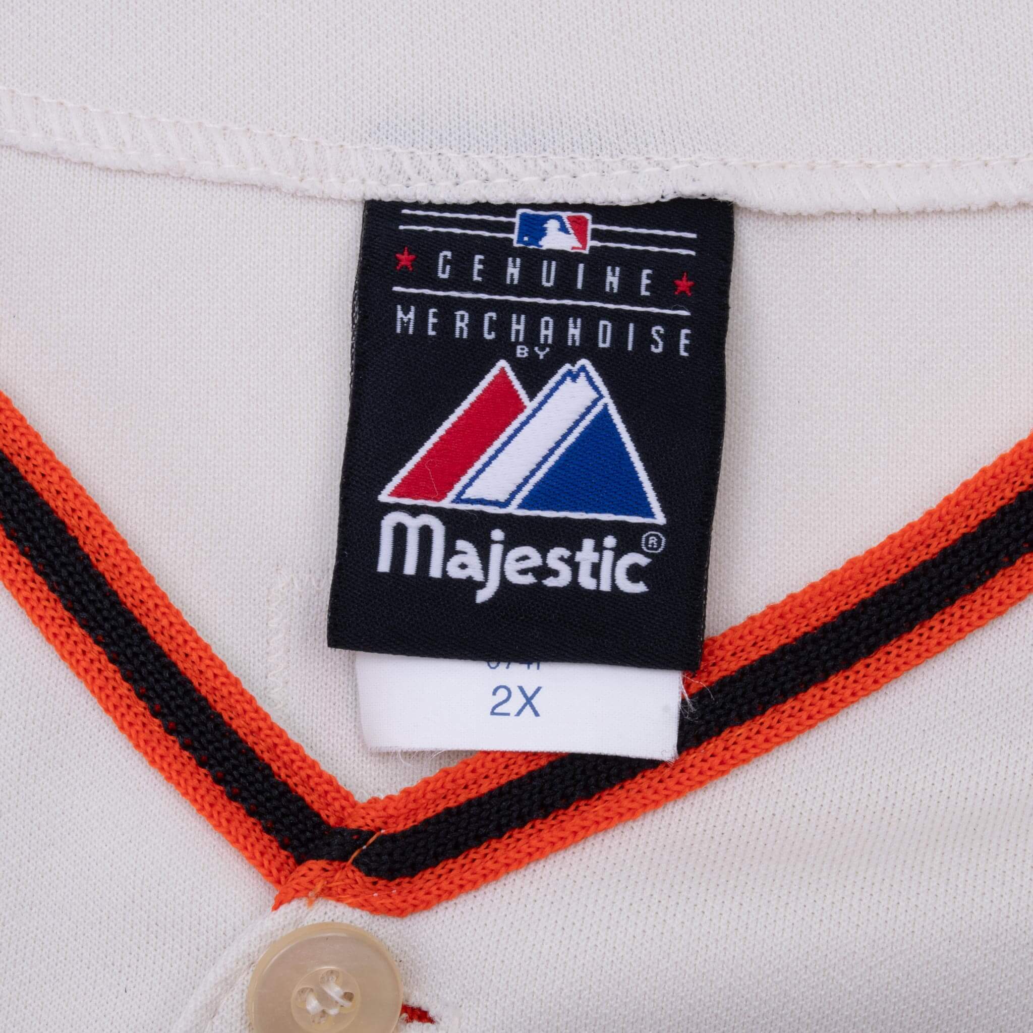VINTAGE MLB SAN FRANCISCO GIANTS WORLD SERIES 2010 MAJESTIC JERSEY 2XL MADE IN USA