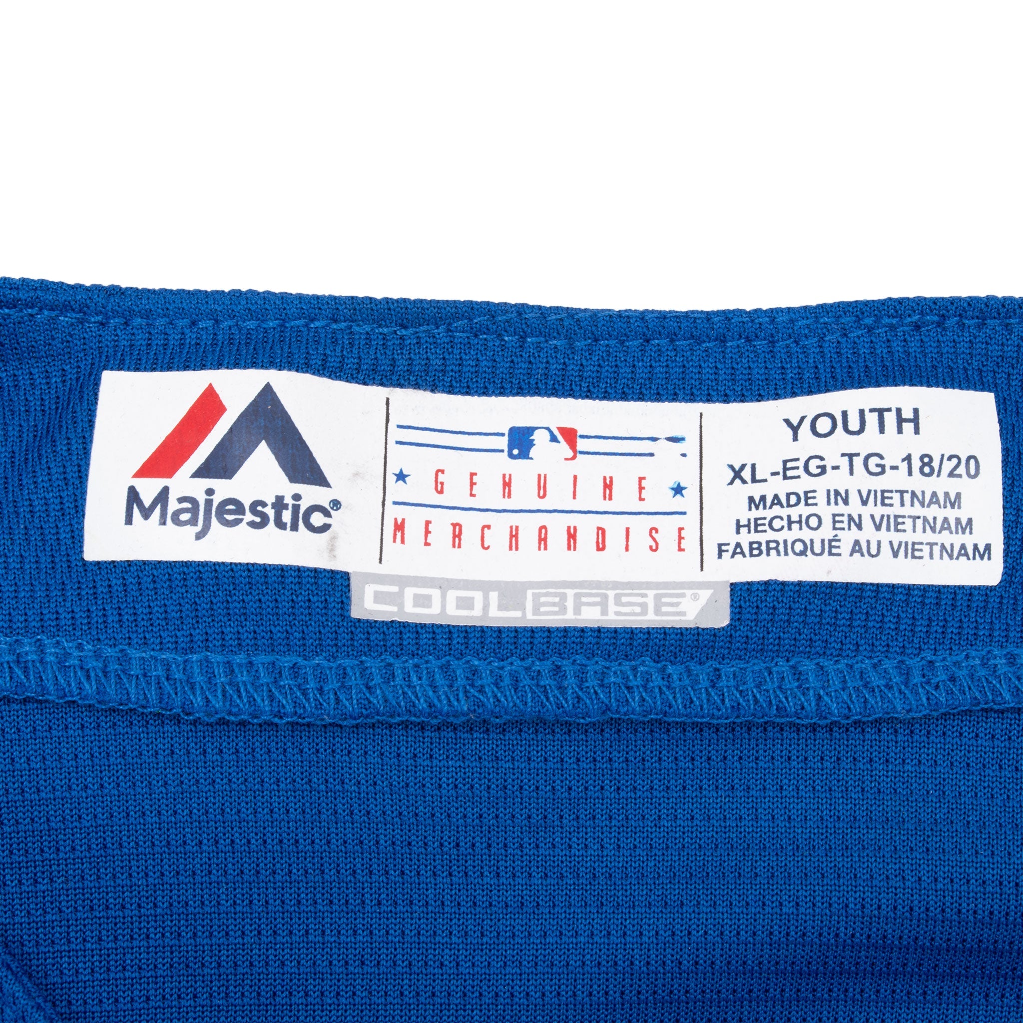 VINTAGE MLB CHICAGO CUBS BAEZ #9 MAJESTIC JERSEY 2000S SIZE XL YOUTH DEADSTOCK