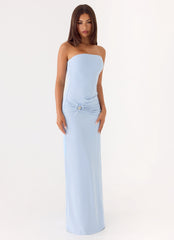 Dimmi Strapless Maxi Dress - Blue