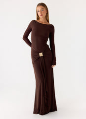 Dray Maxi Dress - Chocolate