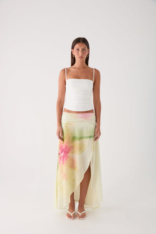 Effy Ruched Top - White