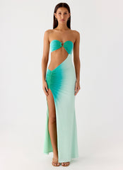Ellisah Ombre Maxi Dress - Green Gradient